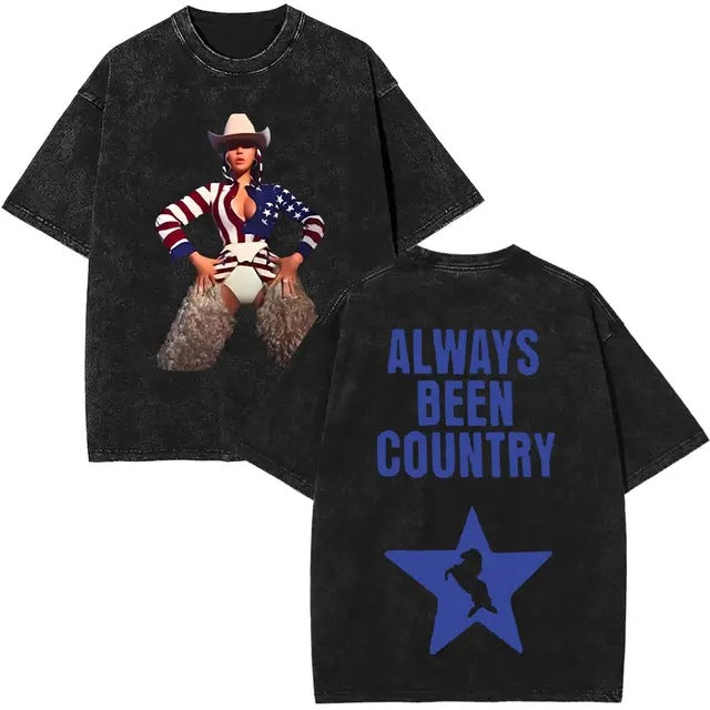 Dark Wash Beyonc� Printed T-Shirt
