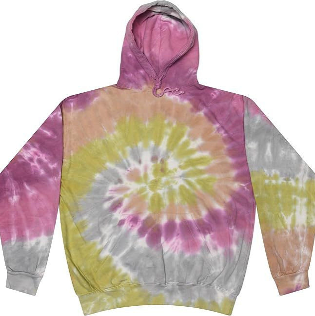 Spiral Print Hooded Sweatshirt