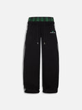 Retro Striped Embroidered Casual Sweatpants