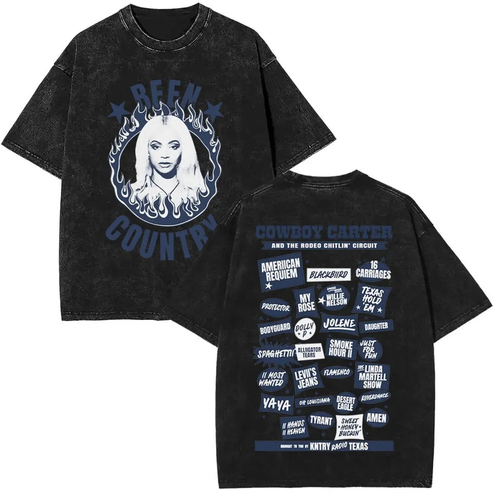 Dark Wash Beyonc� Printed T-Shirt