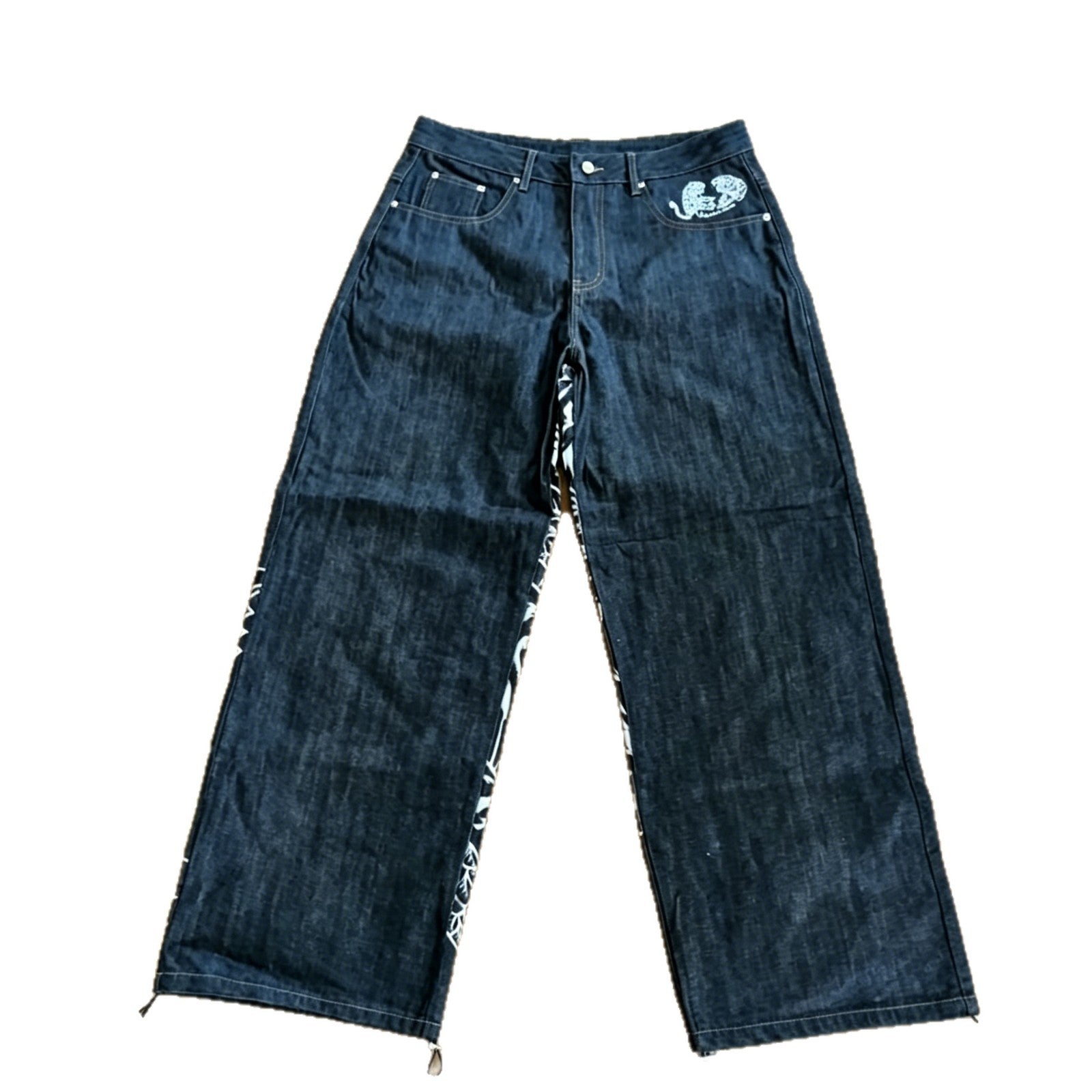 Y2K Dragon Tiger Print Women's Jeans