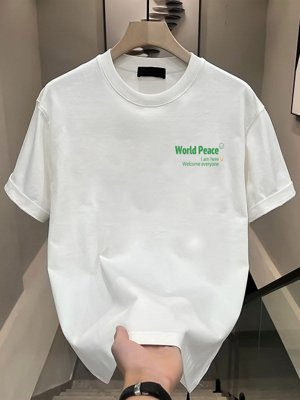 Mens World Peace Tshirt Loose Fit