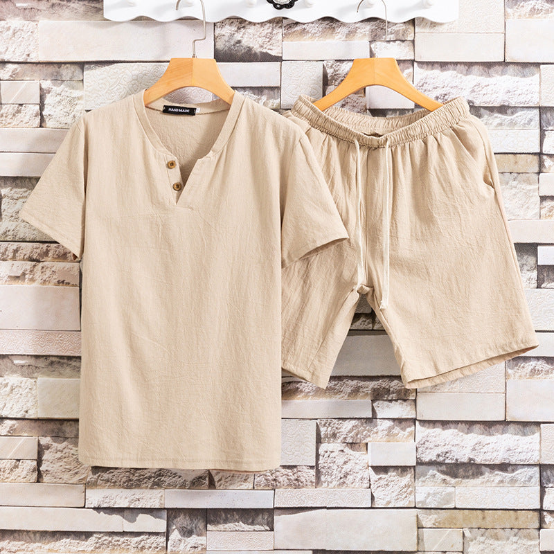 Mens Solid Color 2-Pcs Set