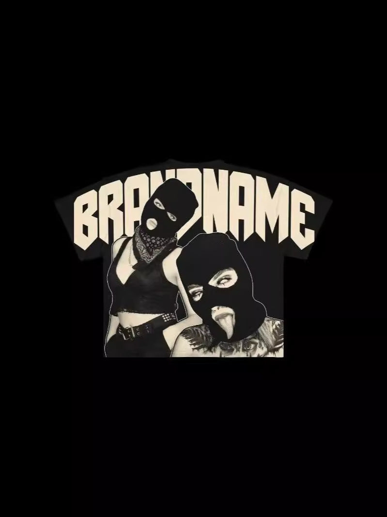 Hip Hop Cartoon Printed T-Shirt