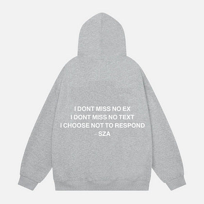 Letter Print Hoodie Pullover Casual Wear