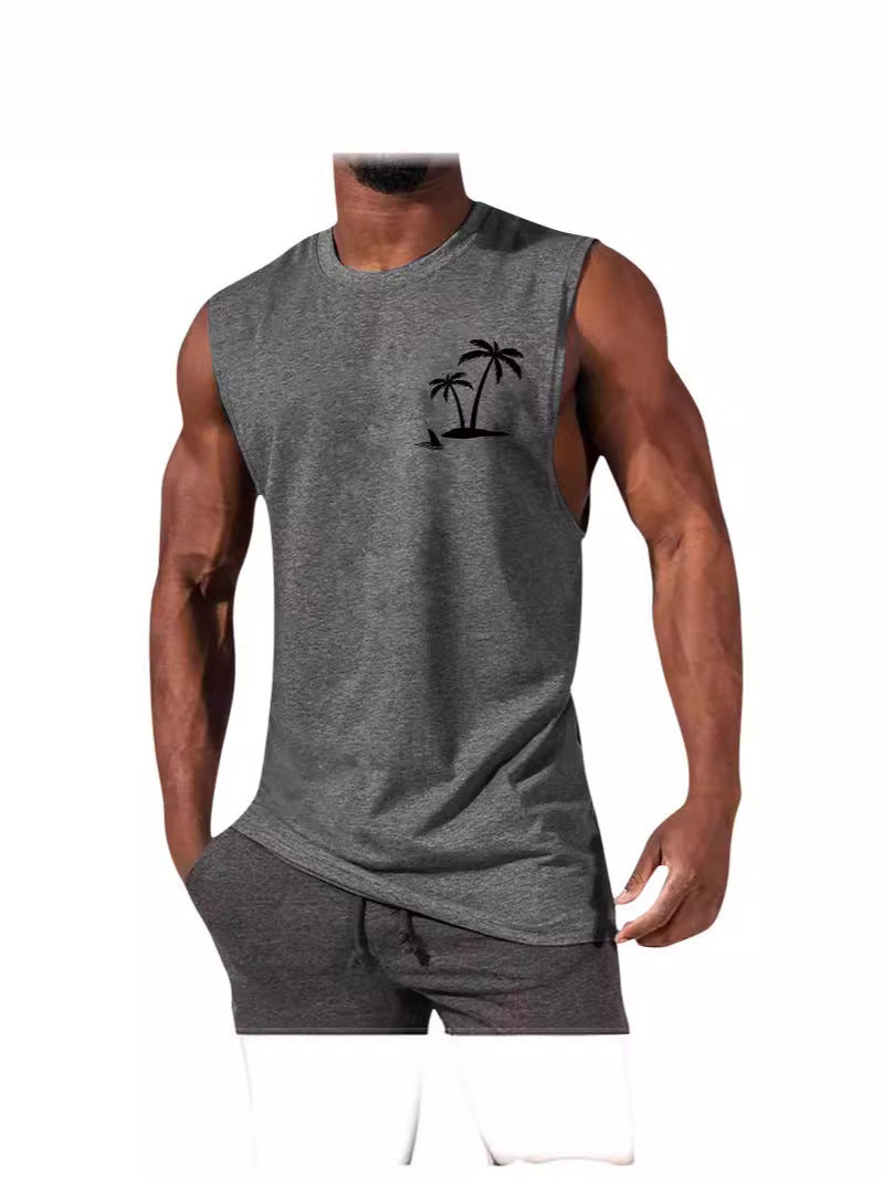 Men's Printed Sleeveless Tank Top