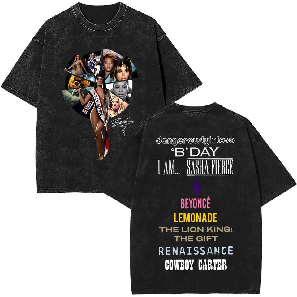 Dark Wash Beyonc� Printed T-Shirt