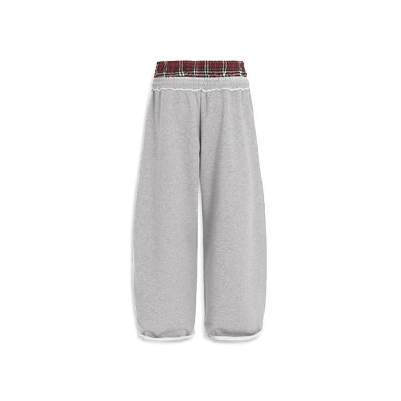 Retro Striped Embroidered Casual Sweatpants