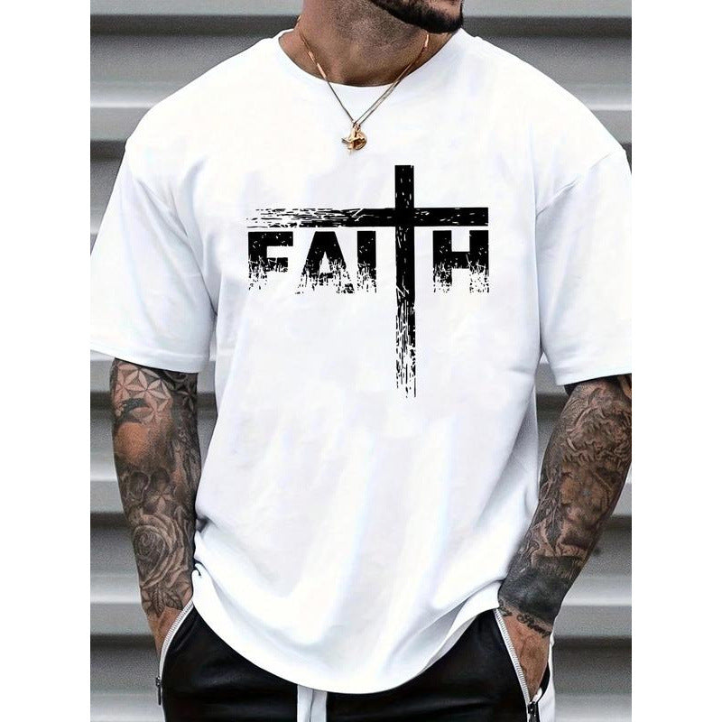Men's Faith Printed Round Neck Tee
