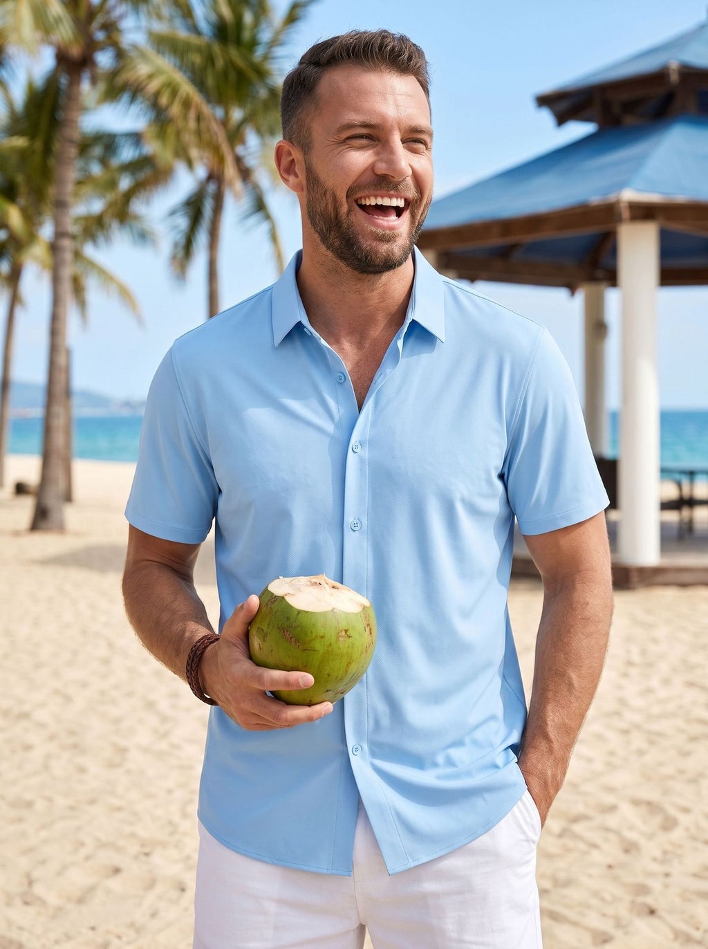 Mens Short Sleeve Button Down Shirt