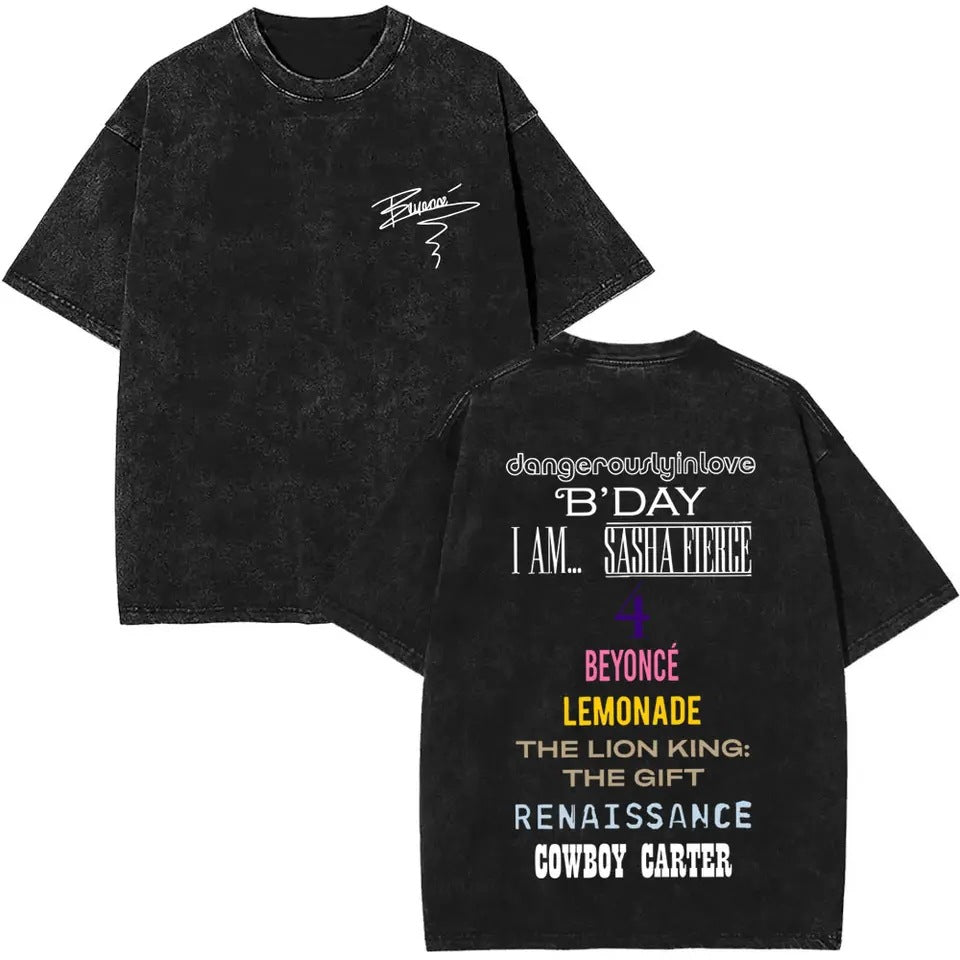 Dark Wash Beyonc� Printed T-Shirt