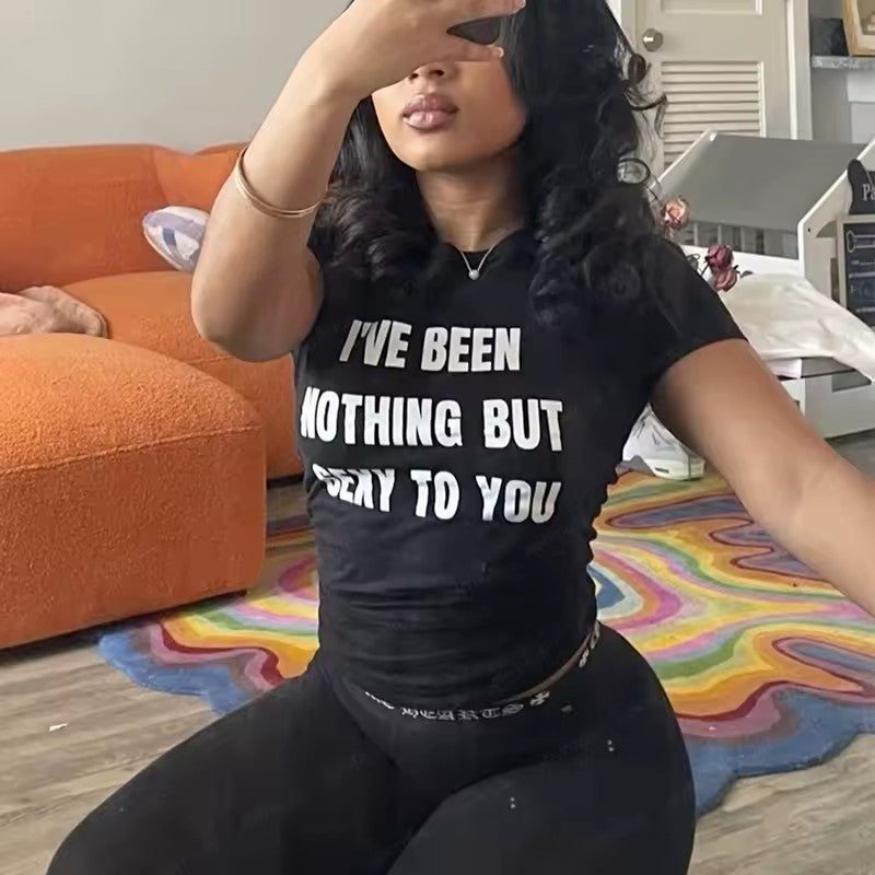 Women's Letter Print T-Shirt