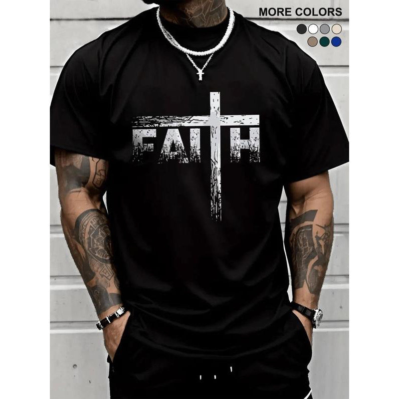 Men's Faith Printed Round Neck Tee