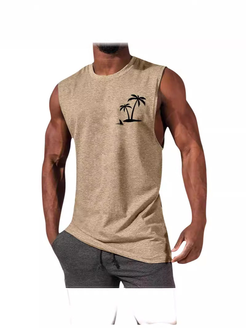 Men's Printed Sleeveless Tank Top