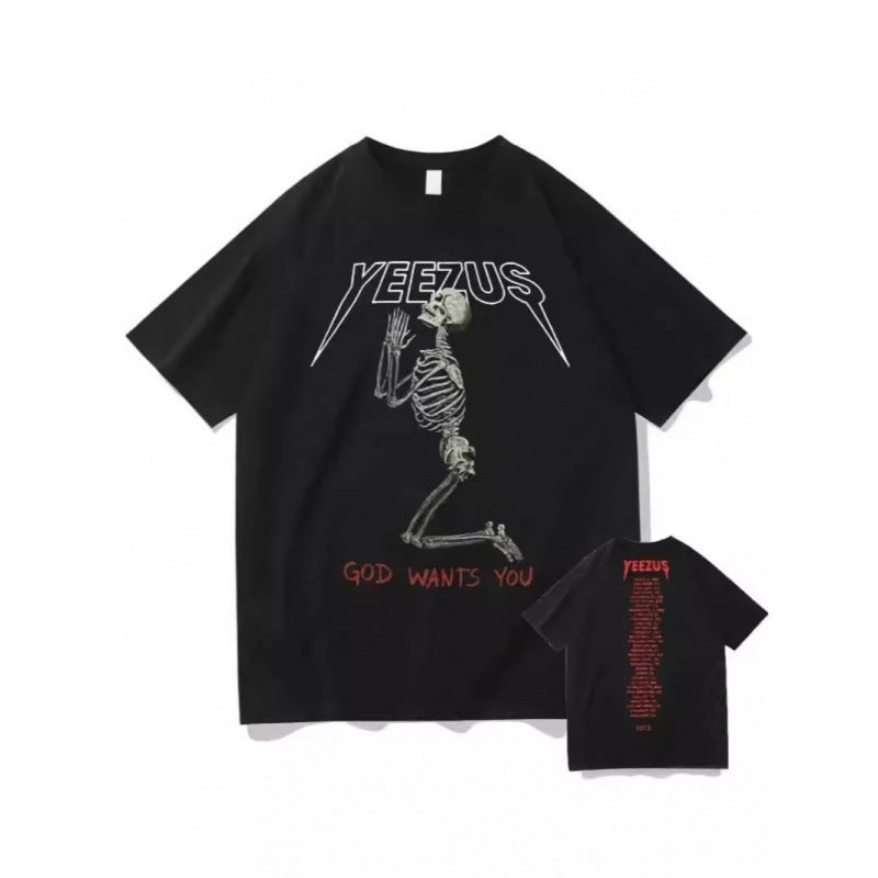 Oversized Skull Graphic T-Shirt