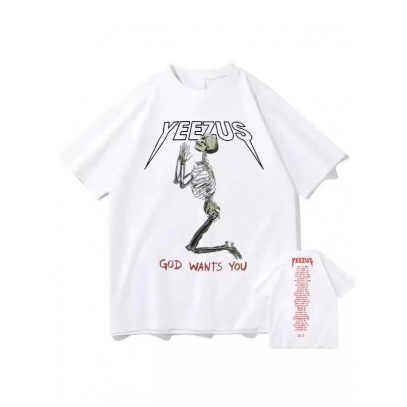 Oversized Skull Graphic T-Shirt