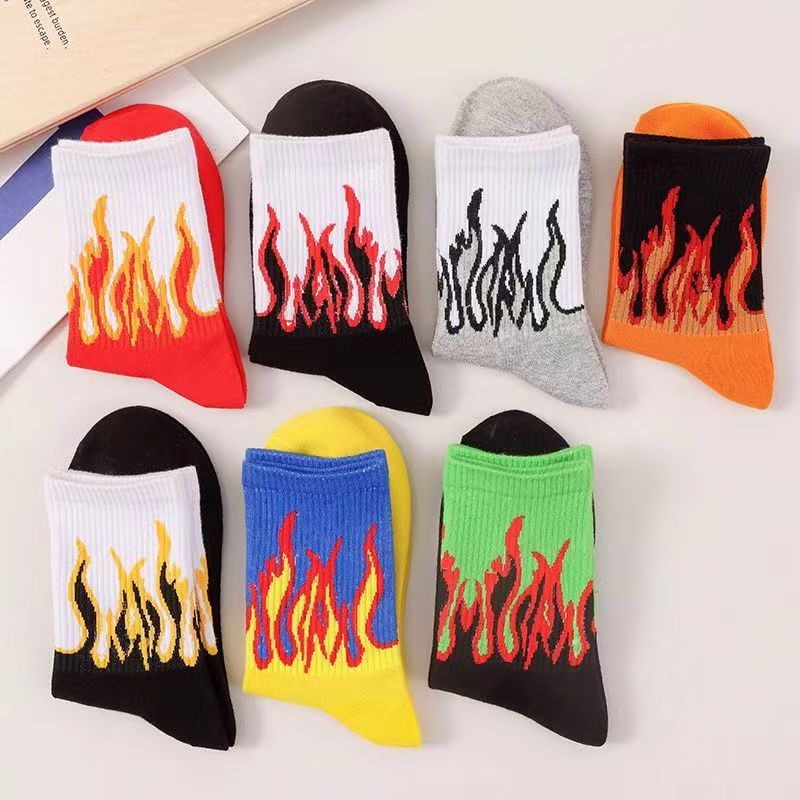 Flame Pattern Sports Socks