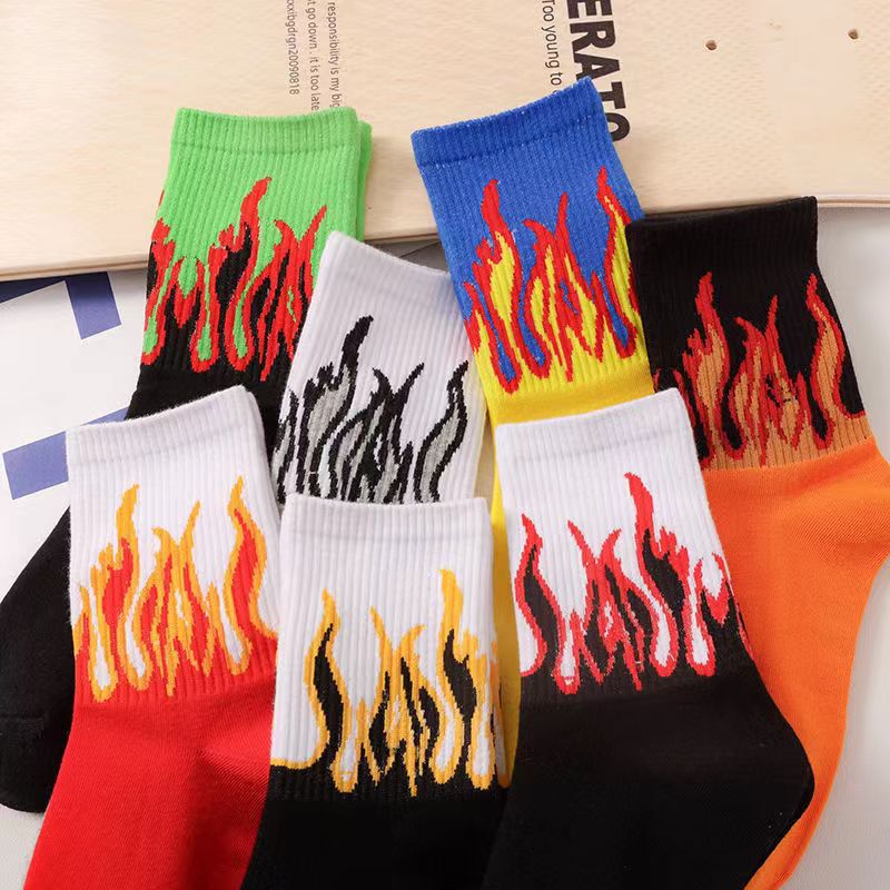Flame Pattern Sports Socks