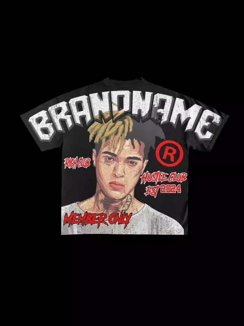 Hip Hop Cartoon Printed T-Shirt
