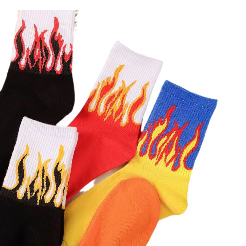 Flame Pattern Sports Socks