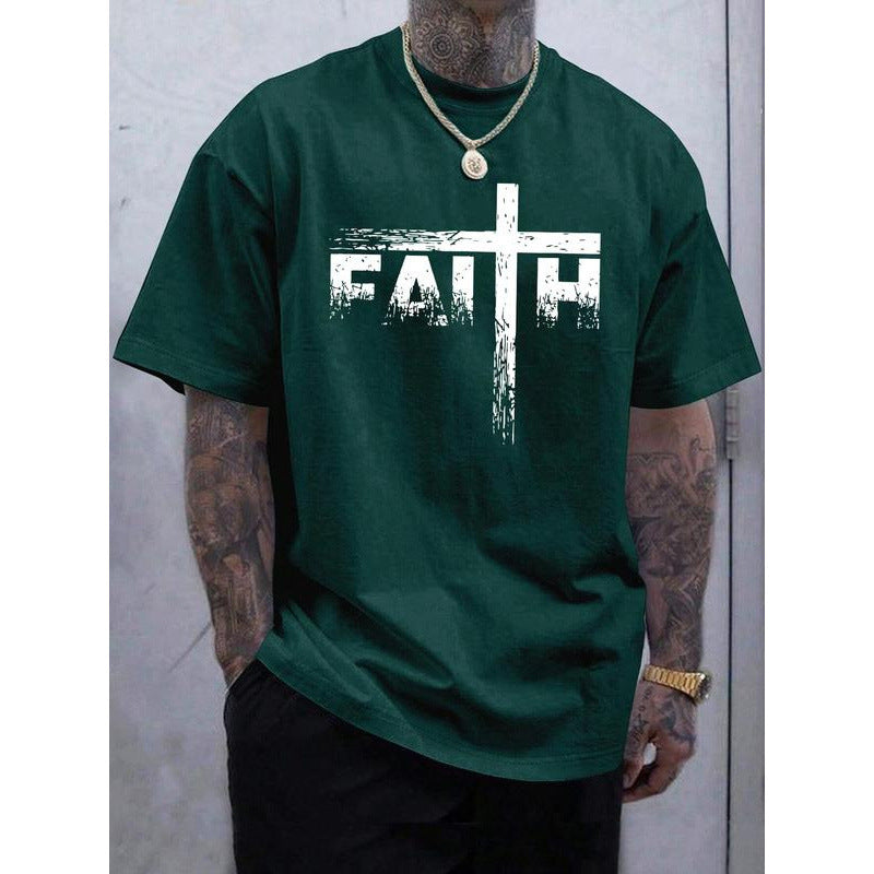 Men's Faith Printed Round Neck Tee