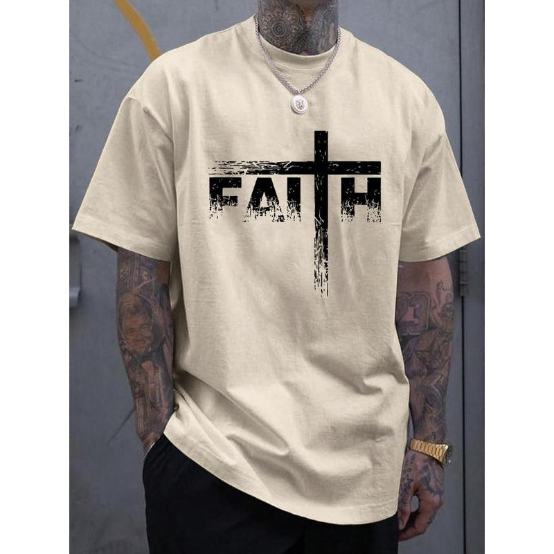 Men's Faith Printed Round Neck Tee
