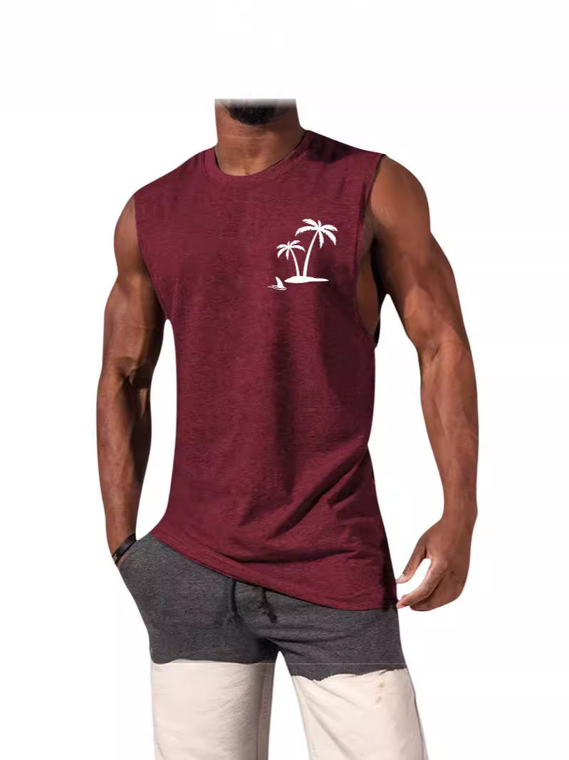 Men's Printed Sleeveless Tank Top