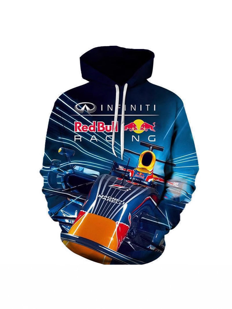 Printed Men's Hooded Casual Sweatshirt