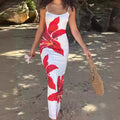 Floral Print Slit Dress