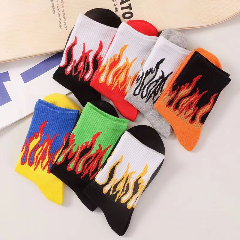Flame Pattern Sports Socks