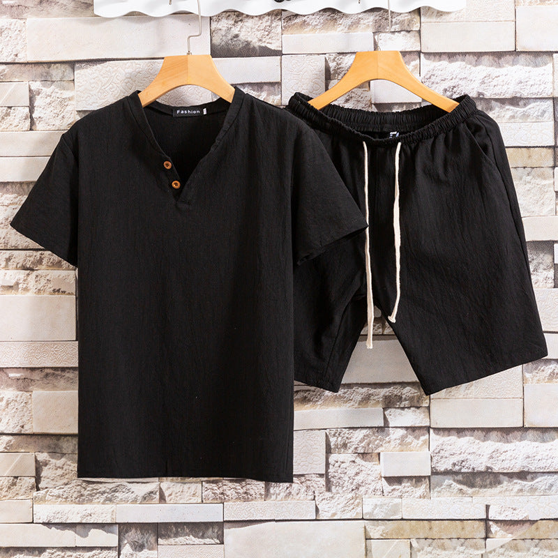 Mens Solid Color 2-Pcs Set