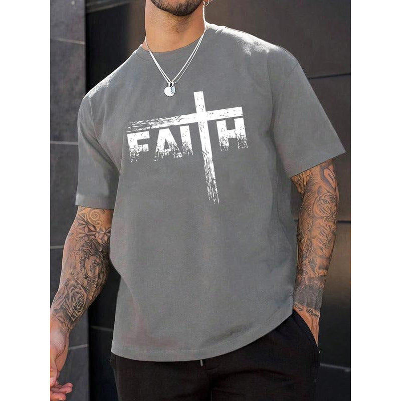 Men's Faith Printed Round Neck Tee