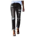 Womens Slim Fit Ripped Jeans