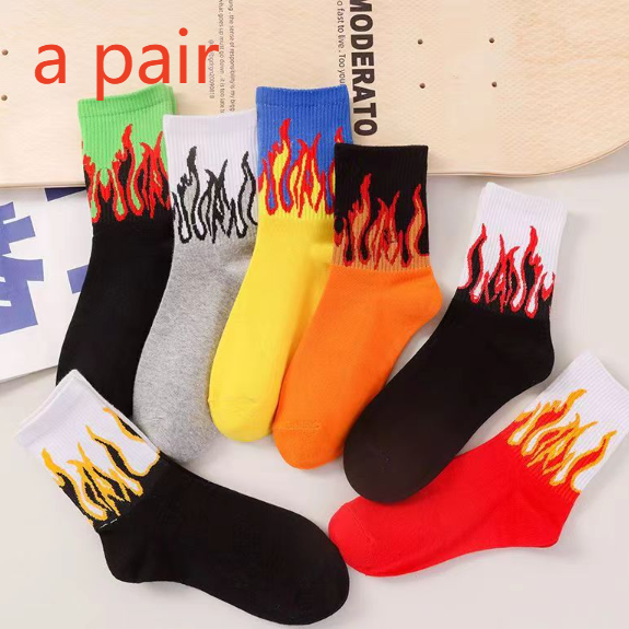 Flame Pattern Sports Socks